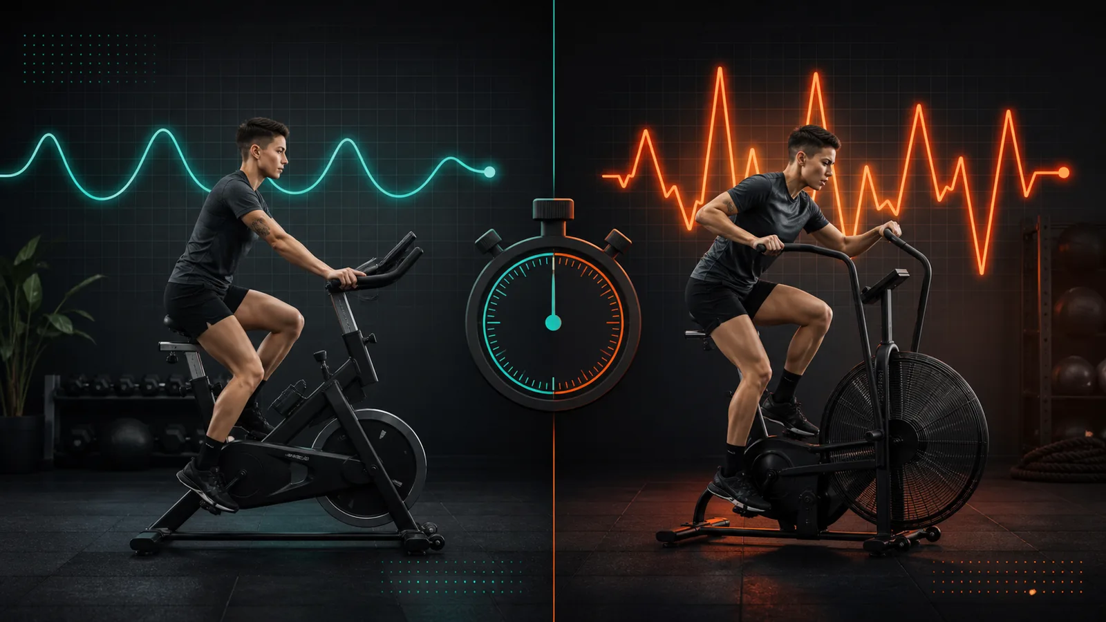 A visual comparison of steady Zone 2 cardio and high-intensity intervals